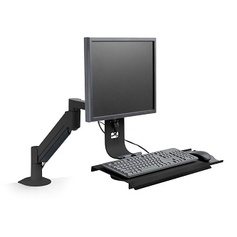 HAT Design Works Data entry arm w/flip up keyboard BLACK