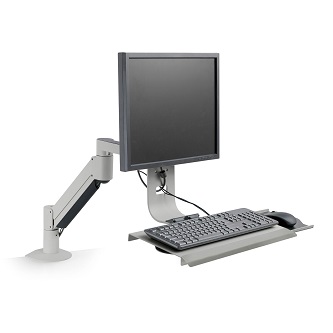 HAT Design Works Data entry arm w/flip up keyboard SLIVER