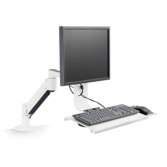 HAT Design Works Data entry arm and wall mount WHITE