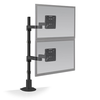 HAT Design Works Dual Tier Foldable Pole Mount, Black