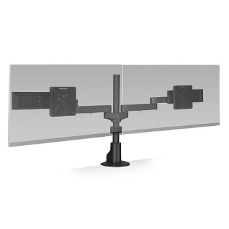 HAT Design Works E2 Connex Dual Monitor Mount,Static. BLK