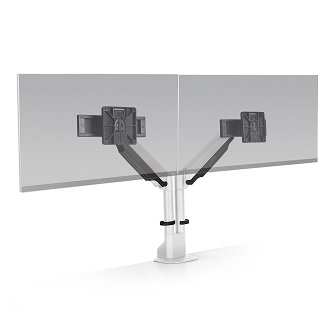 HAT Design Works E2 Dual Monitor Arm White