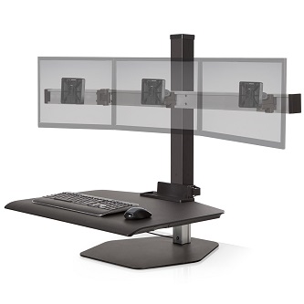 HAT Design Works Winston Workstation Triple, Black