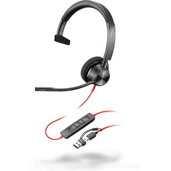 HP Poly Poly BW 3310 Mono -M USB-C HS +USB-C/A