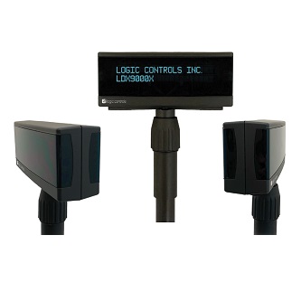 Logic Controls Dual Sided Display with Telescopic Pole