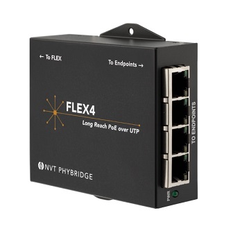 NVT Phybridge FLEX 4 Port Long Reach UTP adapter (30 W