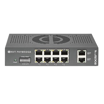 NVT Phybridge FLEX8: 8 Port Long Reach 2 or 4 pair UTP